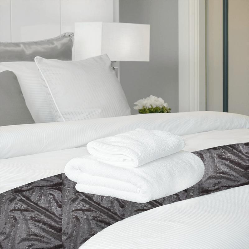 Fryetts Glamour Zinc Silver Bed Runner