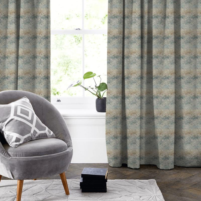 iLiv Plains Book 7 Mode Teal Made To Measure Curtain