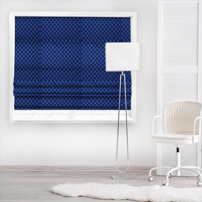 Bill Beaumont Textures Book Verona Indigo Made To Measure Roman Blind
