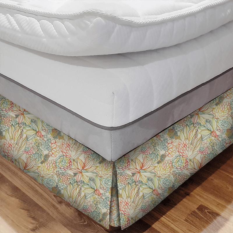 Voyage Decoration Edenmuir Althorp Cinnamon Linen Bed Base Valance