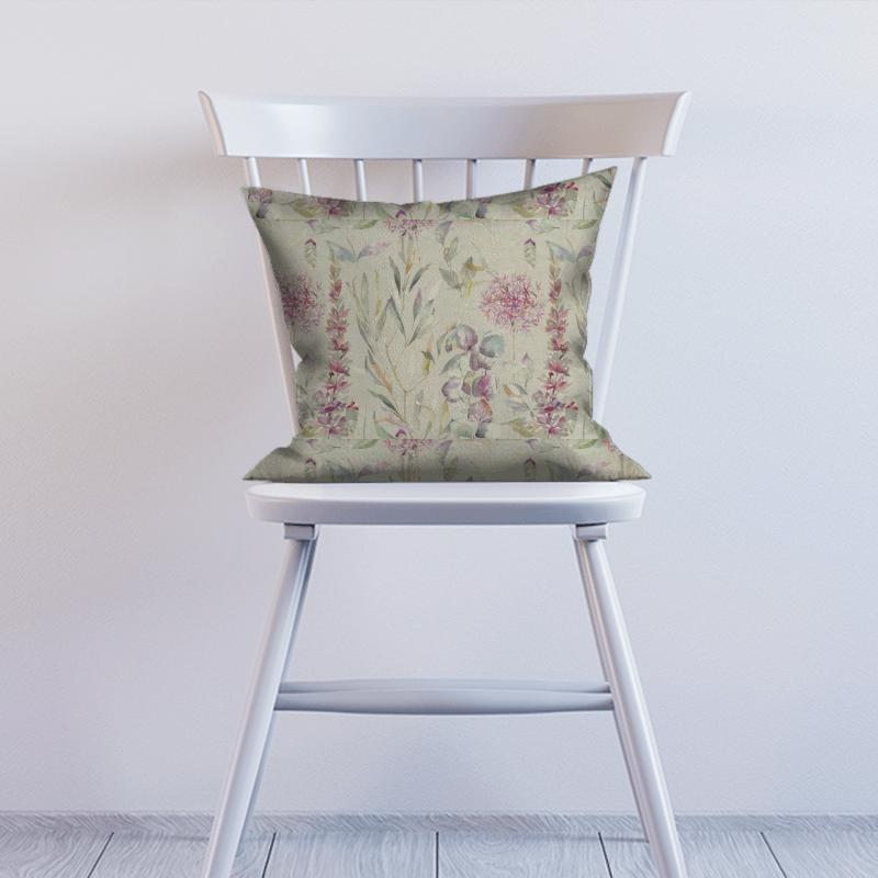 Voyage Decoration Edenmuir Carneum Raspberry Linen Cushion