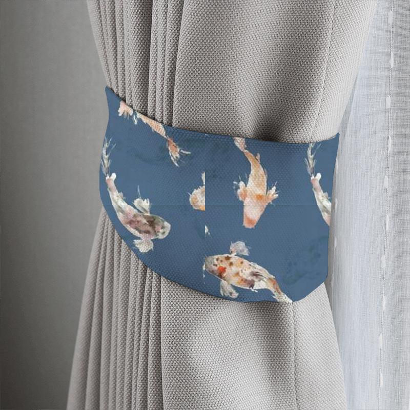 Voyage Decoration Kyoto Gardens Koi Carp Cobalt Tieback