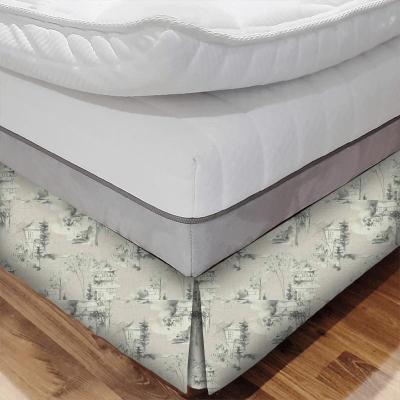 Voyage Decoration Kyoto Gardens Kyoto Linen Bamboo Bed Base Valance