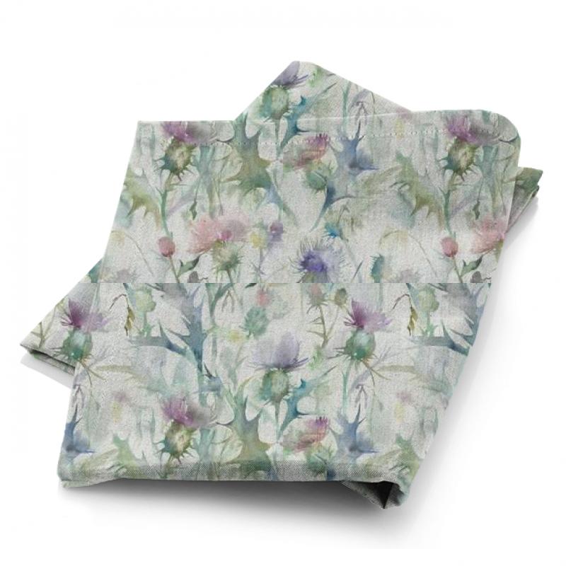 Voyage Decoration Wilderness Cirsiun Cream Damson Fabric