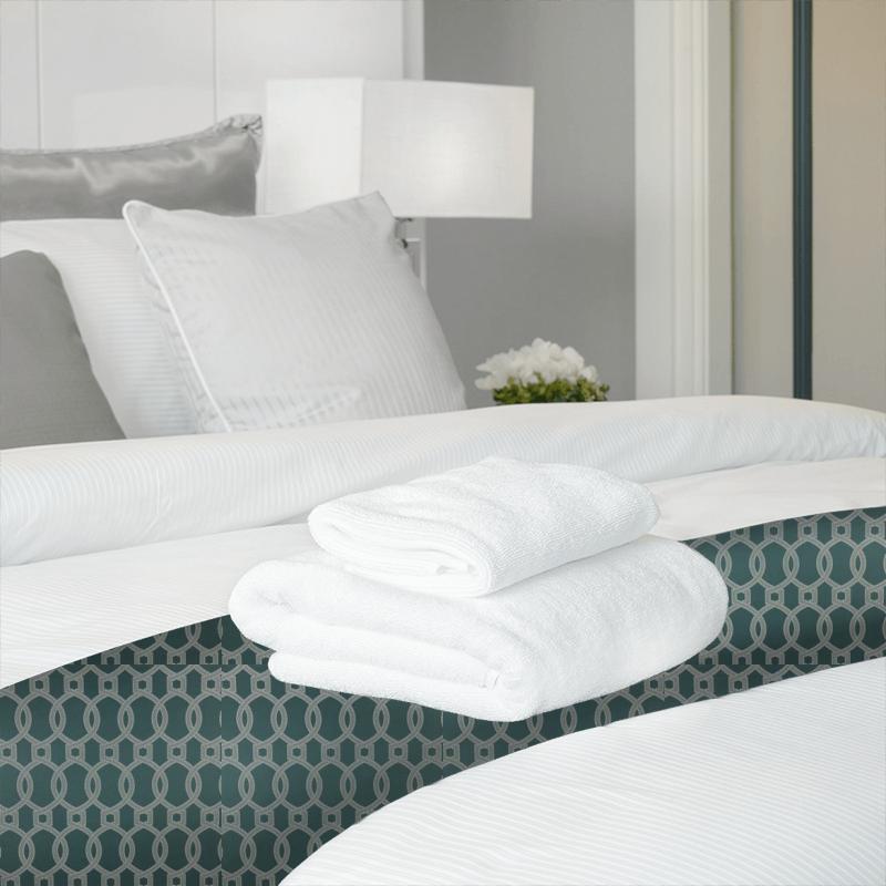 iLiv Isadore Colonnade Teal Bed Runner