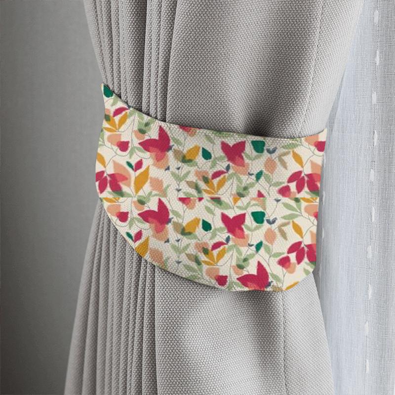 Scion Japandi fabrics Akira Berry / Ochre / Pistachio Tieback