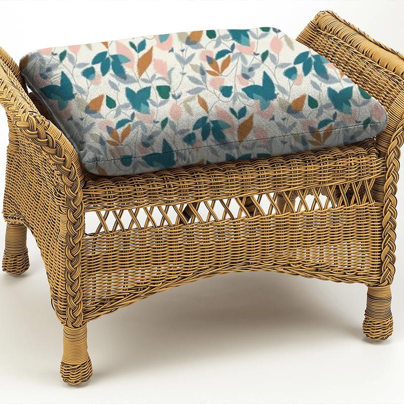 Scion Japandi fabrics Akira Ginger / Teal / Olive Box Cushion