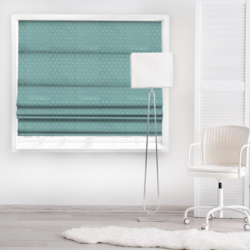 Prestigious Textiles Timeless Eternity Aquamarine Made To Measure Roman Blind