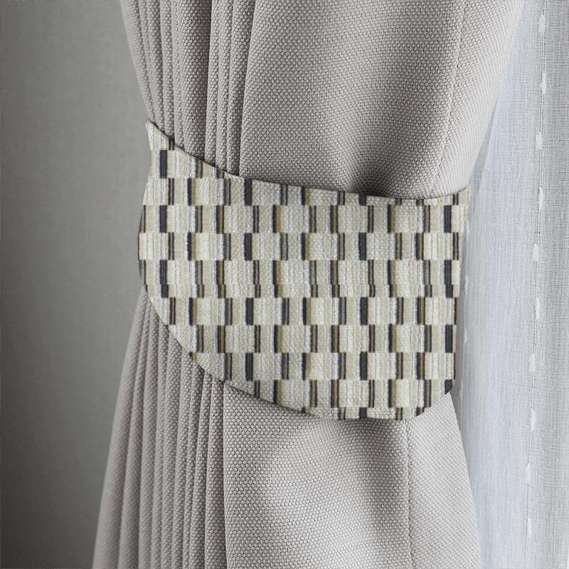 Clarke and Clarke Kaleidoscope Cubis Denim Tieback