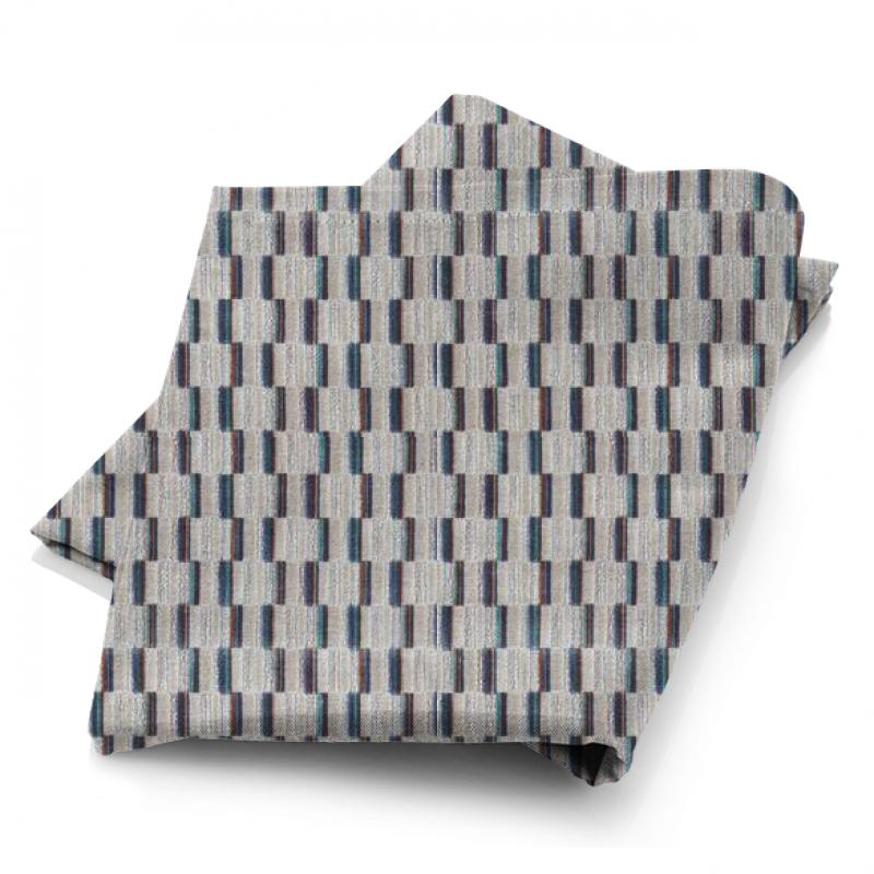 Clarke and Clarke Kaleidoscope Cubis Kingfisher Fabric