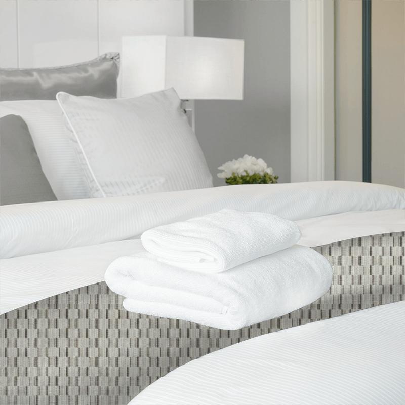 Clarke and Clarke Kaleidoscope Cubis Natural Bed Runner