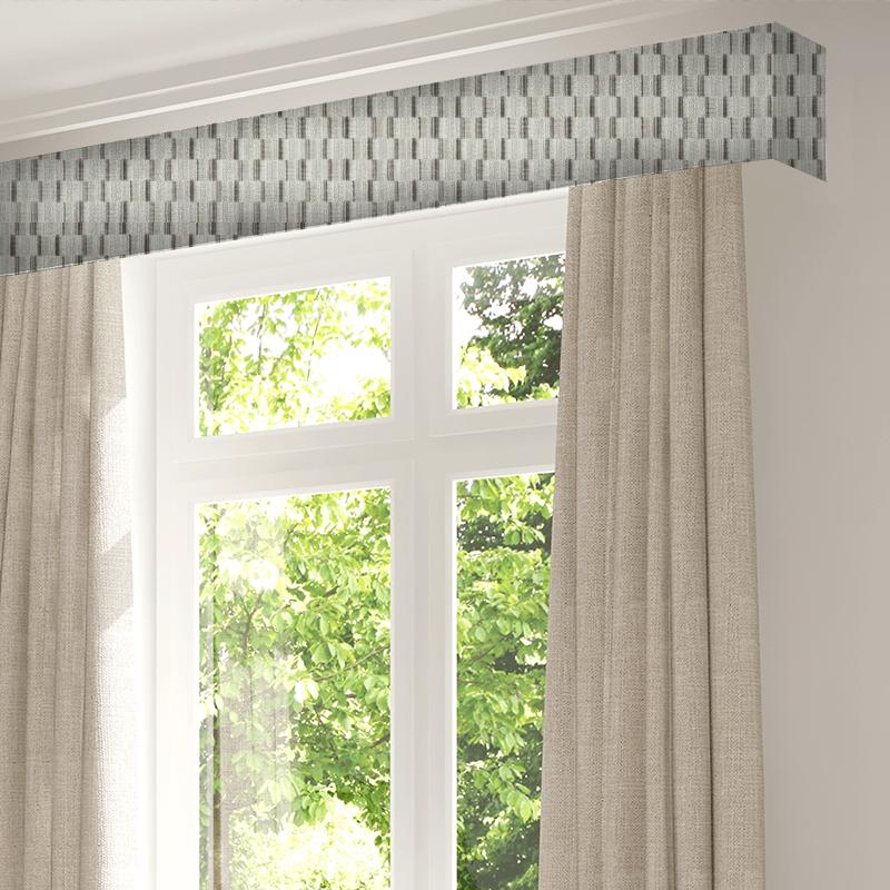 Clarke and Clarke Kaleidoscope Cubis Natural Pelmet
