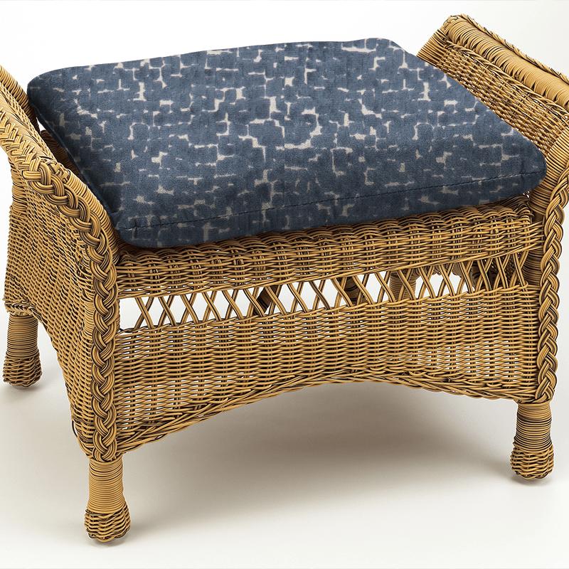 Clarke and Clarke Kaleidoscope Mattone Navy Box Cushion