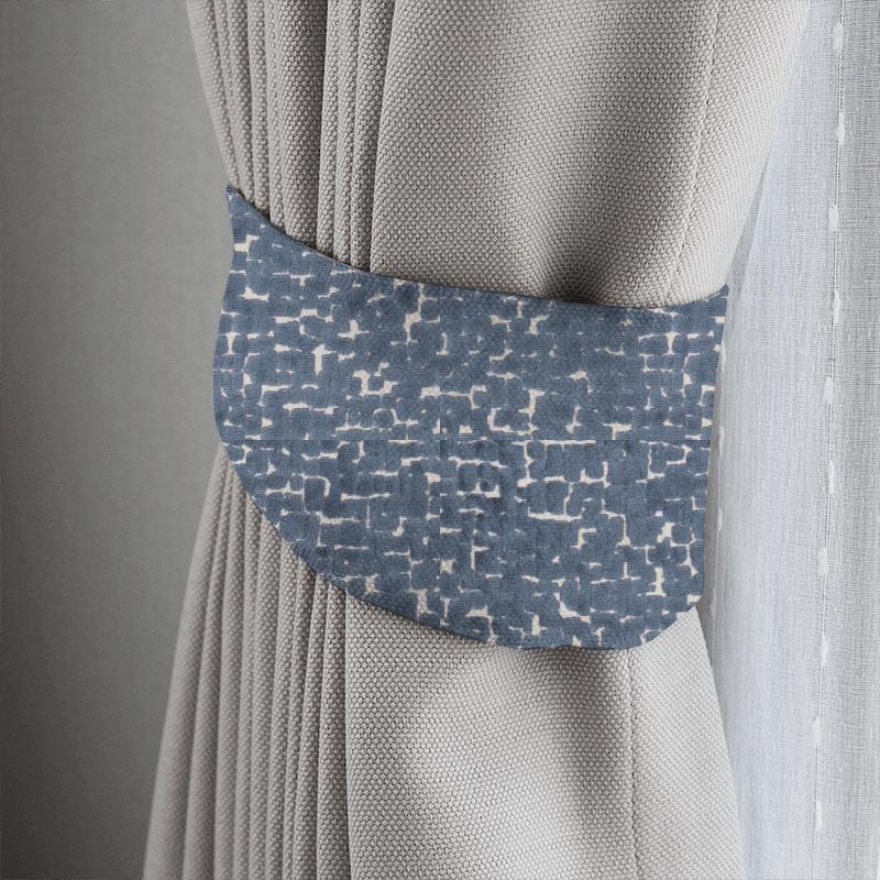 Clarke and Clarke Kaleidoscope Mattone Navy Tieback