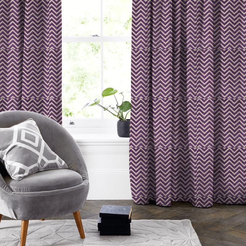 Clarke and Clarke Kaleidoscope Prisma Amethyst Made To Measure Curtain