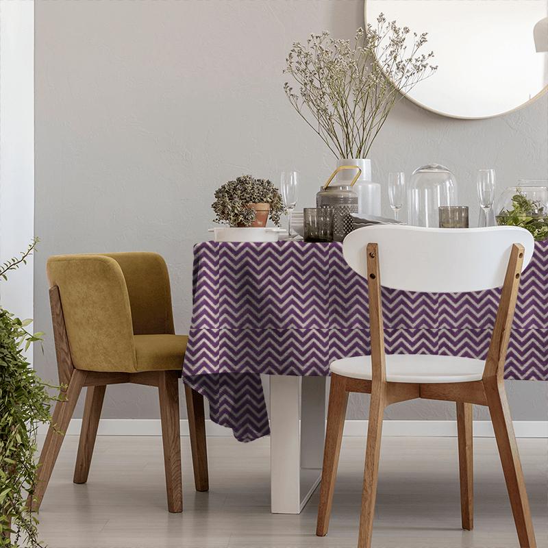 Clarke and Clarke Kaleidoscope Prisma Amethyst Tablecloth