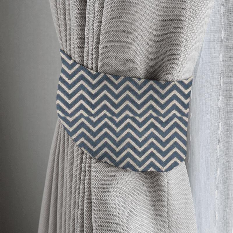 Clarke and Clarke Kaleidoscope Prisma Navy Tieback