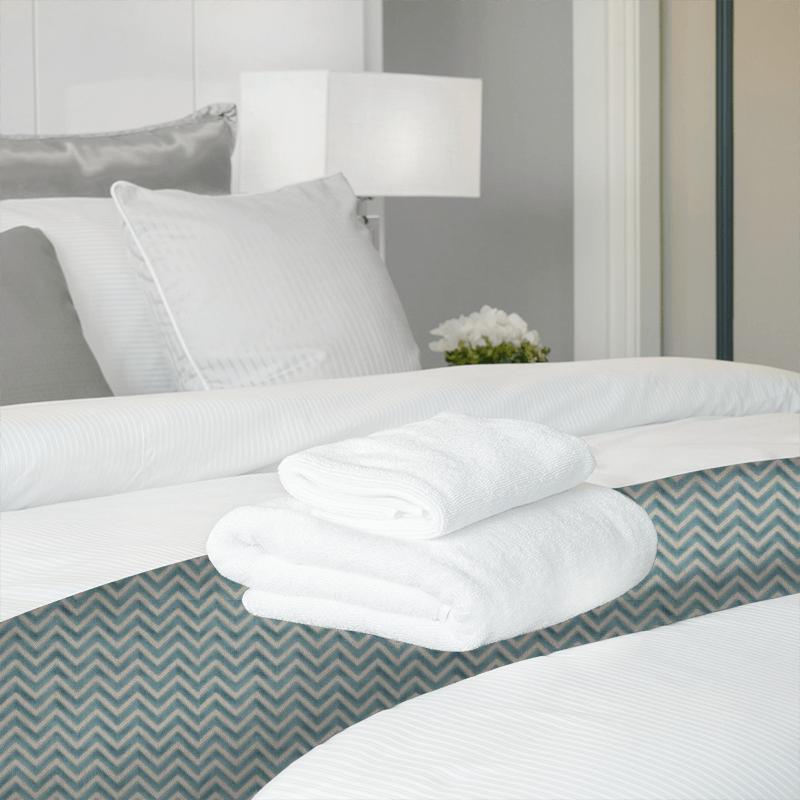Clarke and Clarke Kaleidoscope Prisma Teal Bed Runner