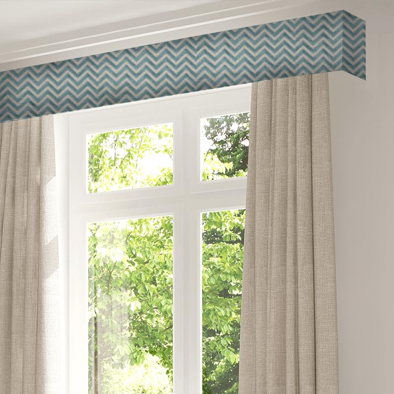 Clarke and Clarke Kaleidoscope Prisma Teal Pelmet