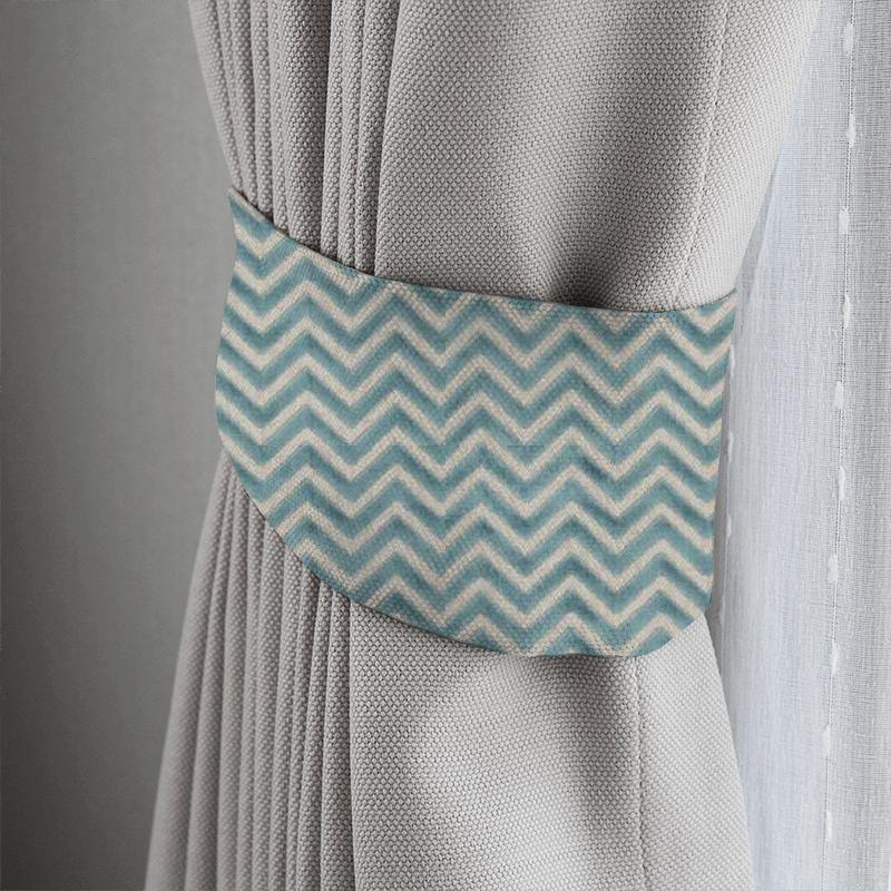 Clarke and Clarke Kaleidoscope Prisma Teal Tieback