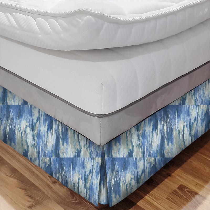 Clarke and Clarke Kaleidoscope Umbra Denim Bed Base Valance