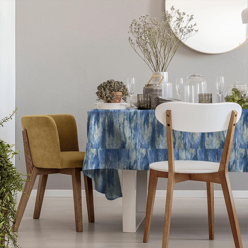 Clarke and Clarke Kaleidoscope Umbra Denim Tablecloth