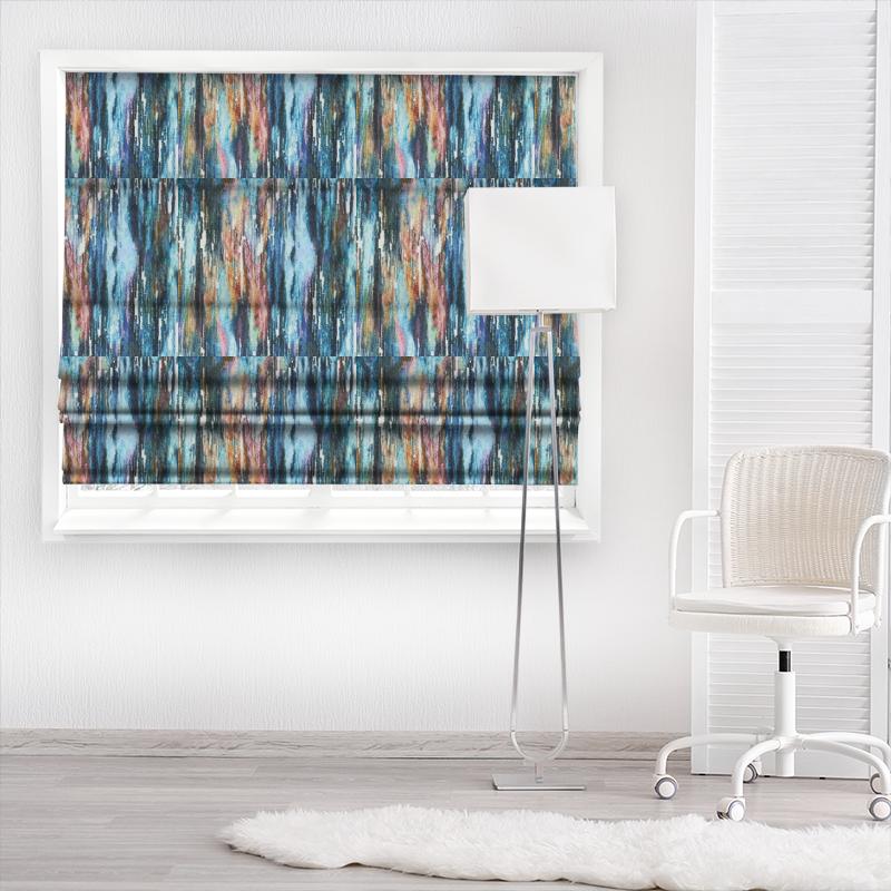 Clarke and Clarke Kaleidoscope Umbra Multi Made To Measure Roman Blind