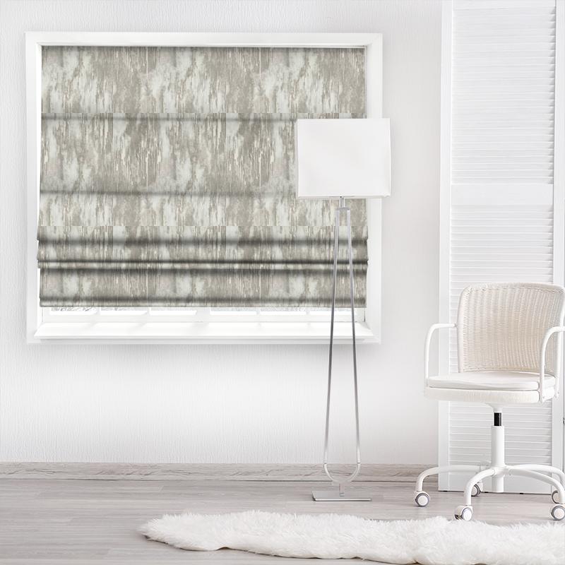 Clarke and Clarke Kaleidoscope Umbra Natural Made To Measure Roman Blind