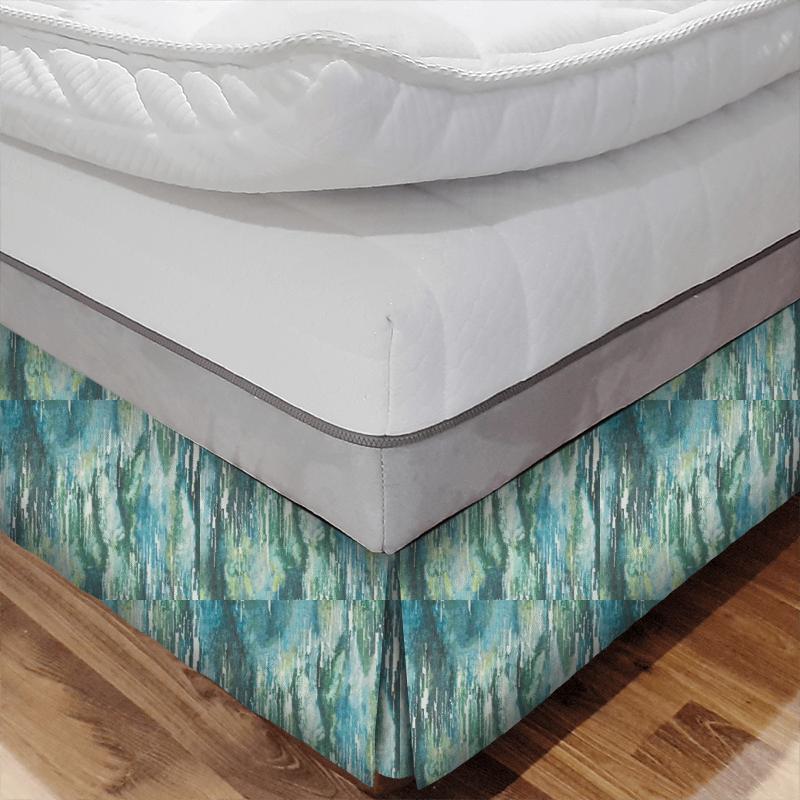 Clarke and Clarke Kaleidoscope Umbra Peacock Bed Base Valance