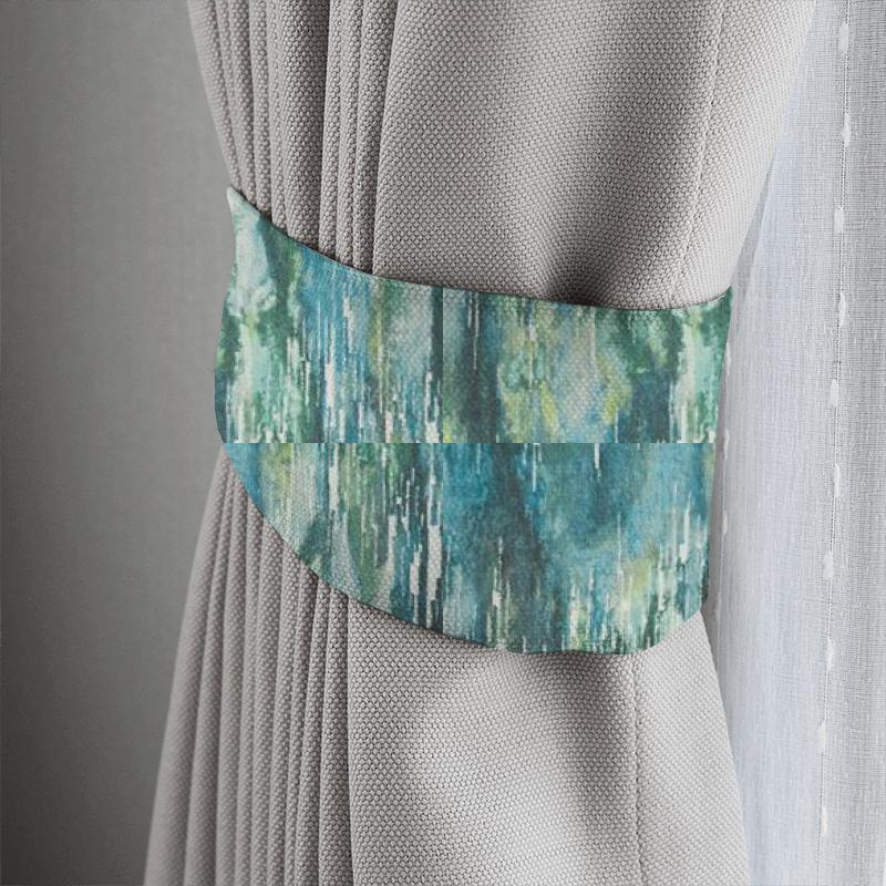 Clarke and Clarke Kaleidoscope Umbra Peacock Tieback