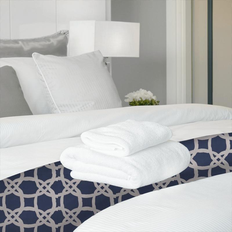 Clarke and Clarke Lusso 2 Fascino Midnight Bed Runner