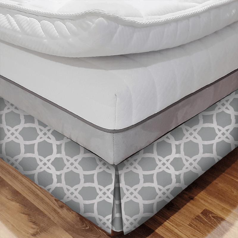 Clarke and Clarke Lusso 2 Fascino Pewter Bed Base Valance