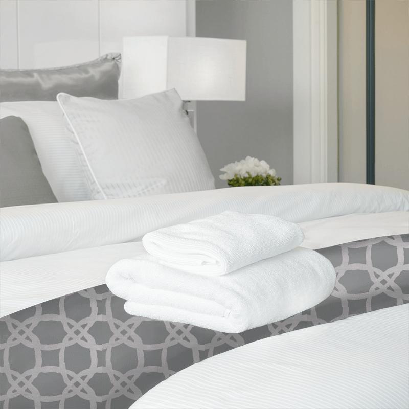 Clarke and Clarke Lusso 2 Fascino Pewter Bed Runner