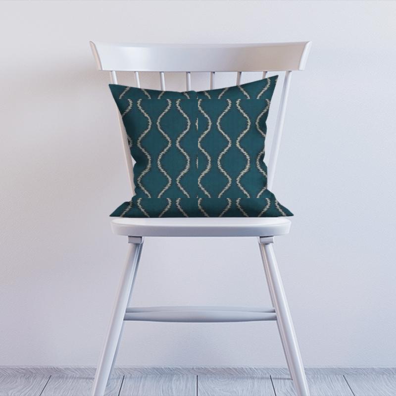 Clarke and Clarke Lusso 2 Solare Kingfisher Cushion
