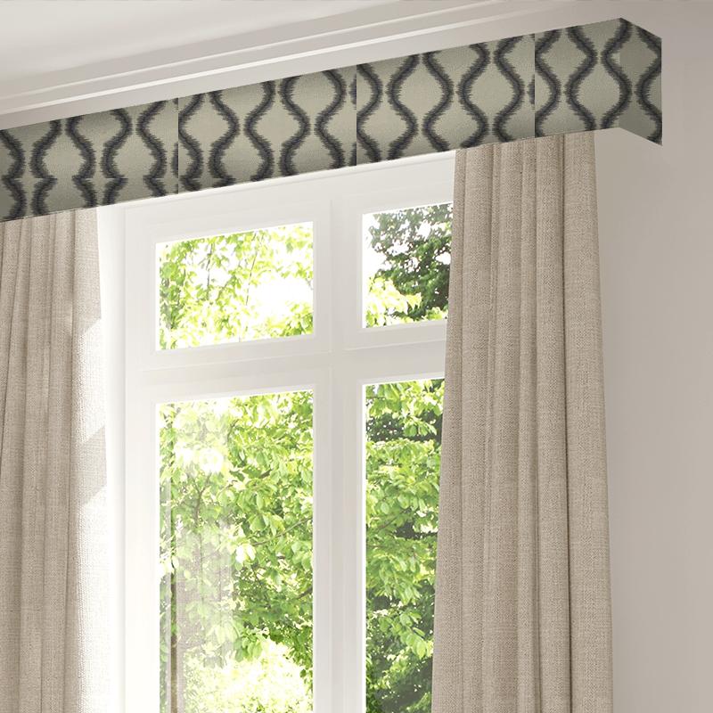 Clarke and Clarke Lusso 2 Solare Nero Pelmet