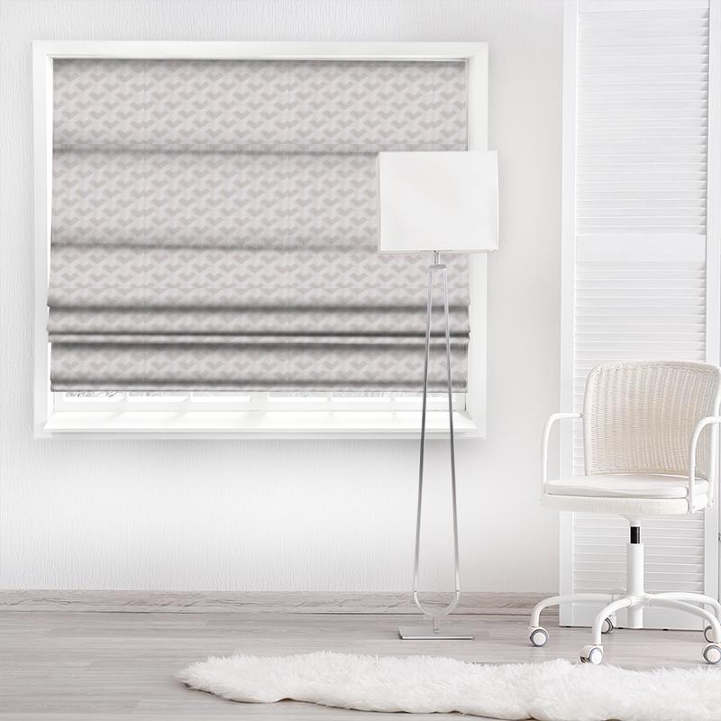 Clarke and Clarke Lusso 2 Struttura Champagne Made To Measure Roman Blind