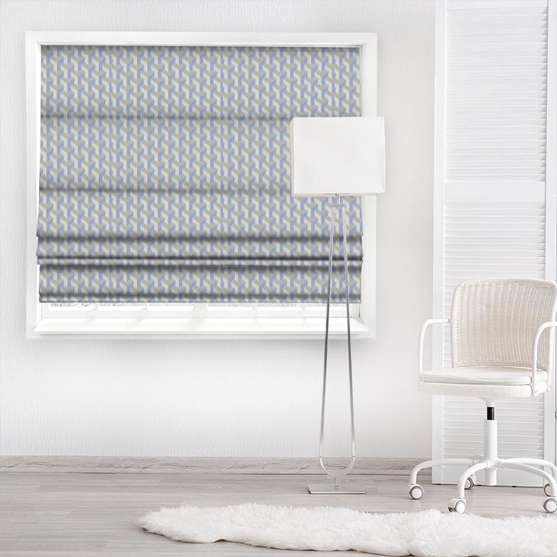 Clarke and Clarke Lusso 2 Struttura Mineral Made To Measure Roman Blind