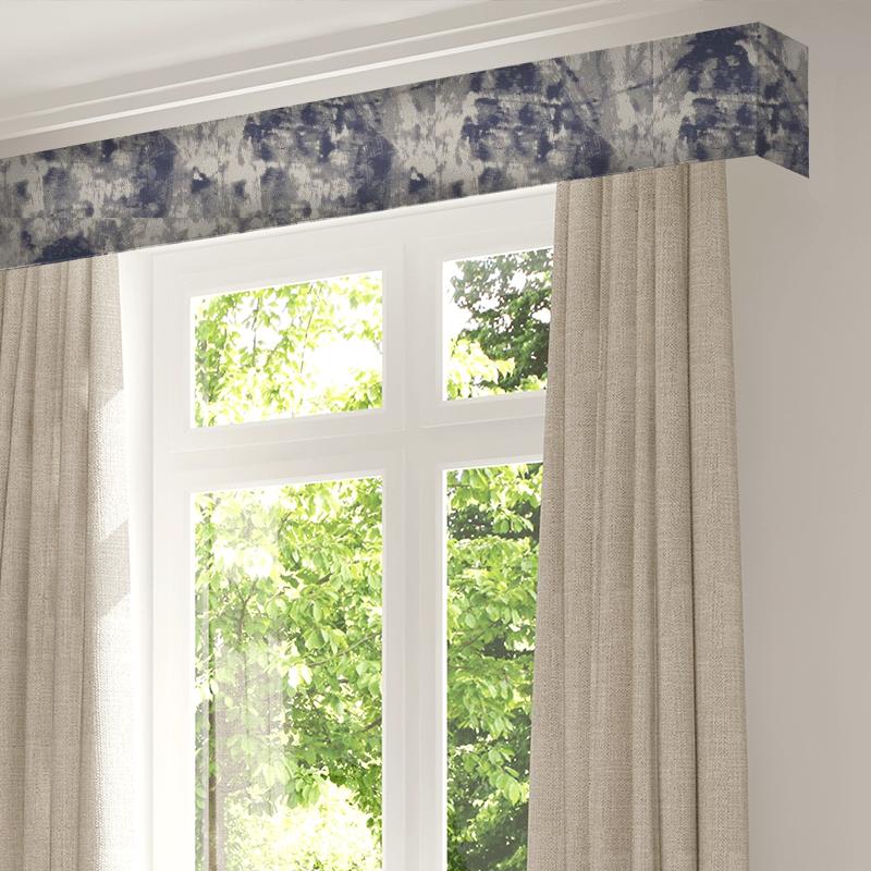 Clarke and Clarke Lusso 2 Tessere Midnight Pelmet