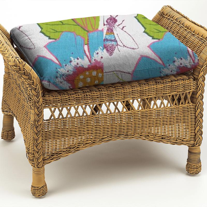 Clarke and Clarke Oriental Garden Lotus Summer Box Cushion