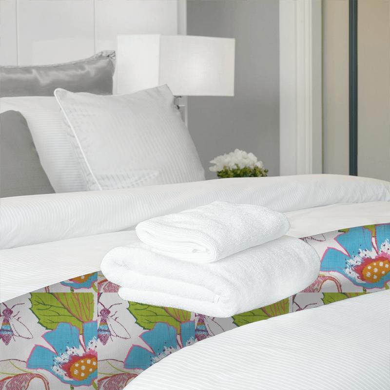 Clarke and Clarke Oriental Garden Lotus Summer Bed Runner