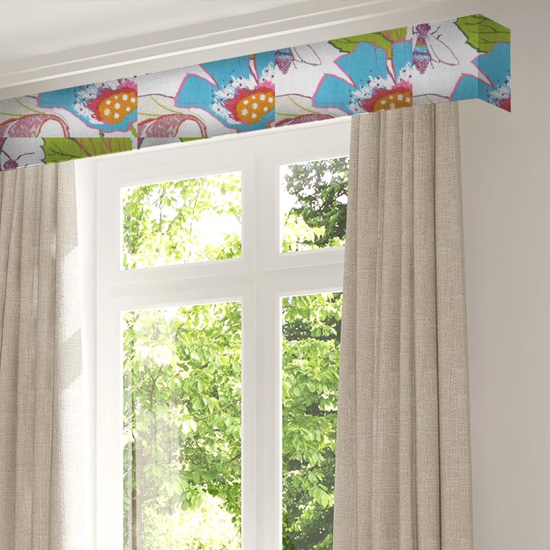 Clarke and Clarke Oriental Garden Lotus Summer Pelmet