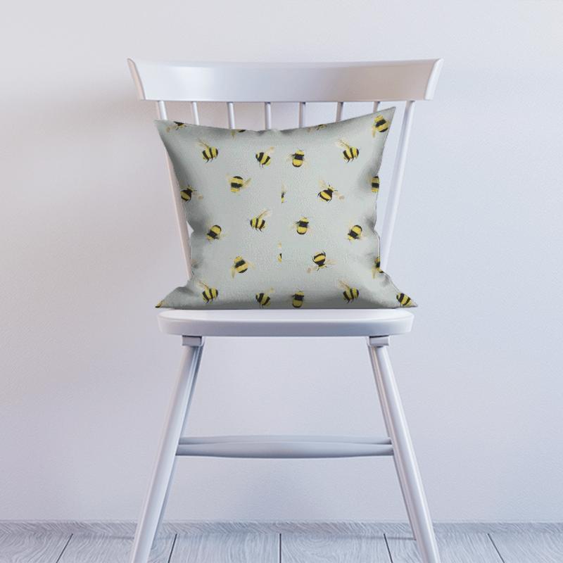 Studio G Village Life Bees Duckegg Cushion