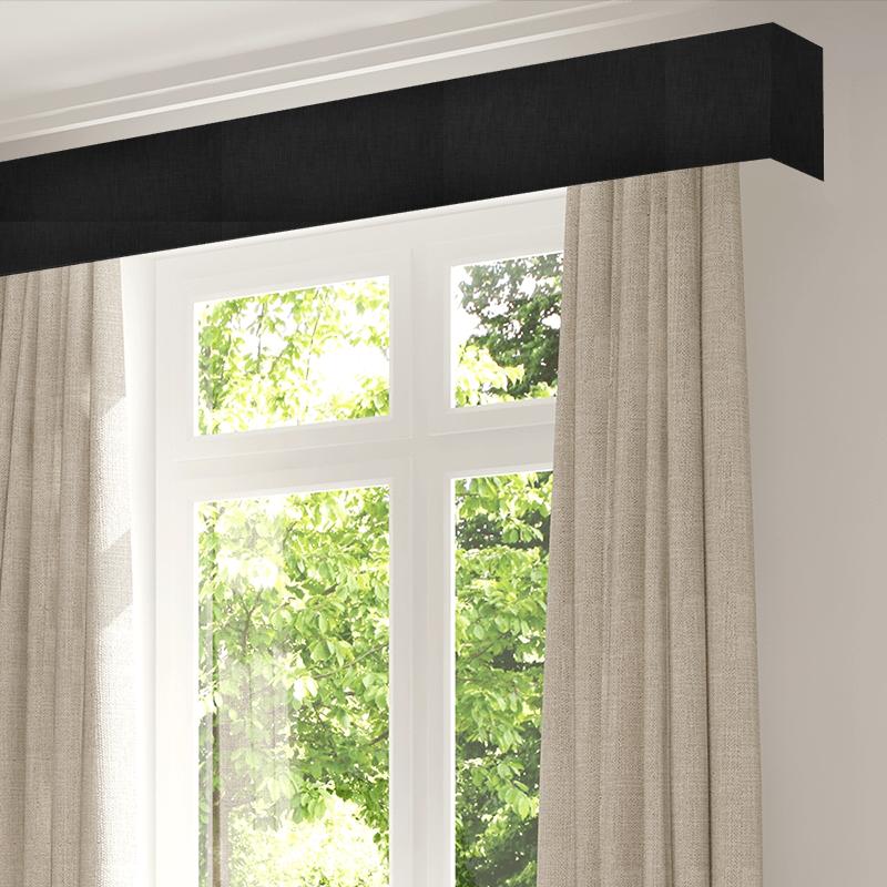 iLiv Plains & Textures 9 Eltham Black Pelmet