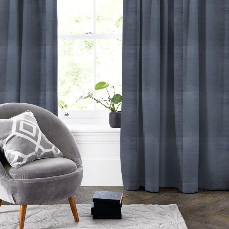 iLiv Plains & Textures 8 Espinoza Blue Made To Measure Curtain