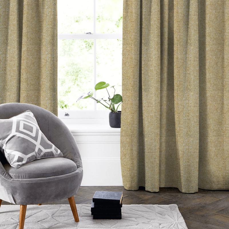 Abraham Moon Moorland Glen Clova Yellow Made To Measure Curtain
