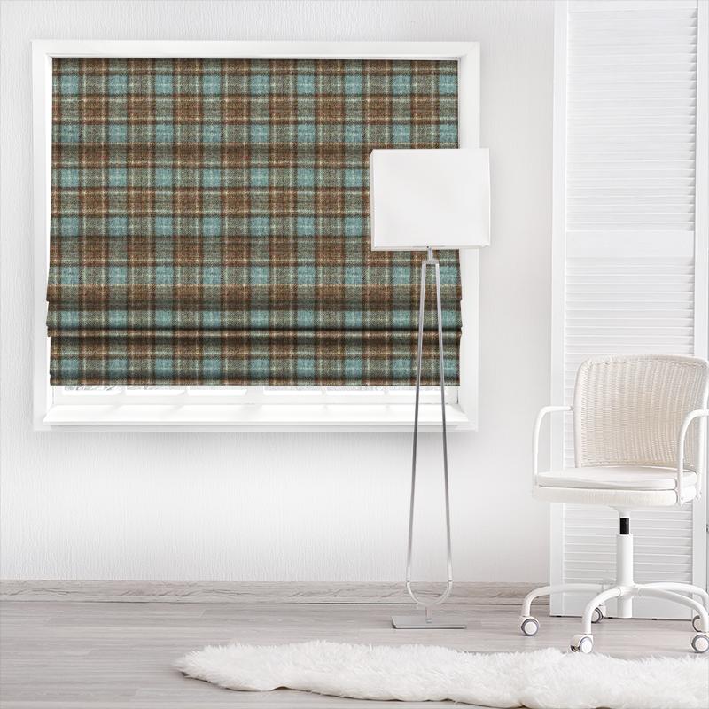 Clarke and Clarke Boston FR Mason Dove Made To Measure Roman Blind