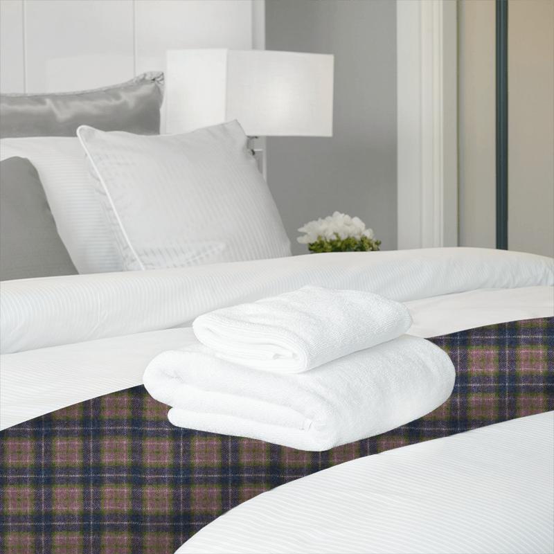 Clarke and Clarke Boston FR Mason Midnight Bed Runner