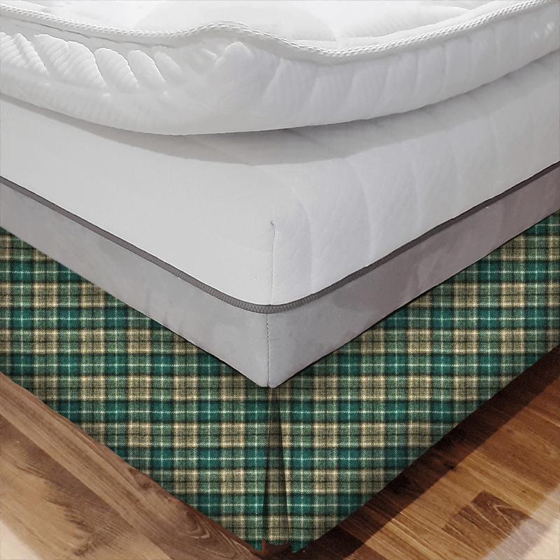 Clarke and Clarke Boston FR Mason Mocha Bed Base Valance