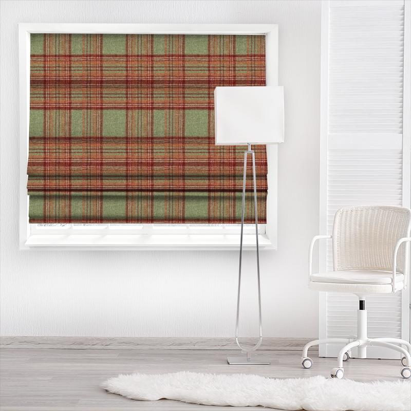 Clarke and Clarke Boston FR Monterrey Charcoal Made To Measure Roman Blind