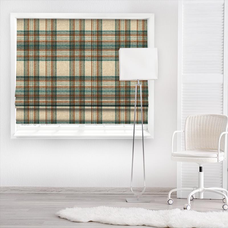 Clarke and Clarke Boston FR Monterrey Ivory Made To Measure Roman Blind